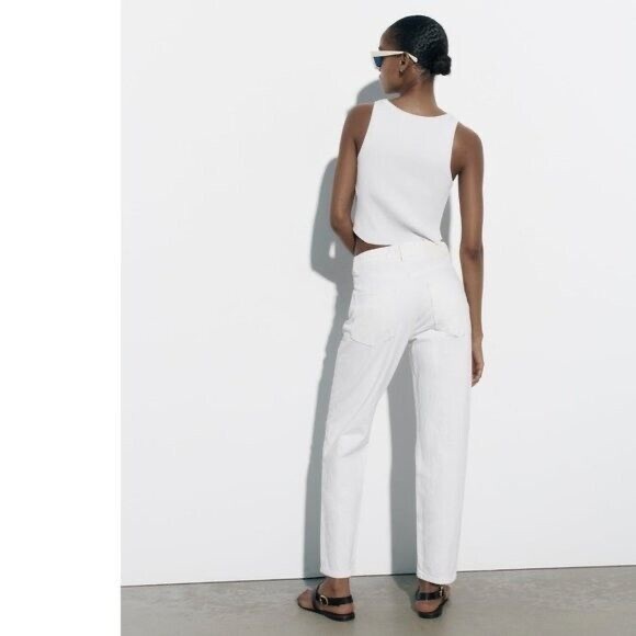 Zara mom comfort high waisted ankle length New with tag size 14 - Picture 7 of 11